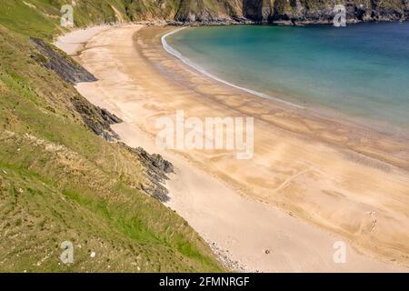 Luftaufnahme des Silver Strand in der Grafschaft Donegal - Irland.. Stockfoto