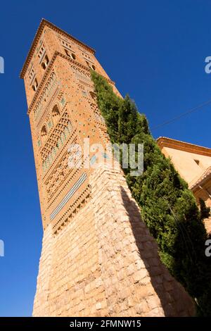 Mudejar Turm von St. Martín, Torre Mudejar de San Martín, Teruel, Aragón, Spanien, Europa Stockfoto