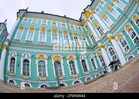 Winterpalast, Eremitage Musseum, Sankt Petersburg, UNESCO-Weltkulturerbe, Russland Stockfoto