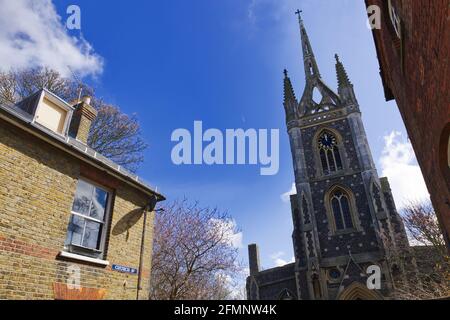 St Mary of Charity Church, Church Street, Faversham, Kent, Großbritannien Stockfoto