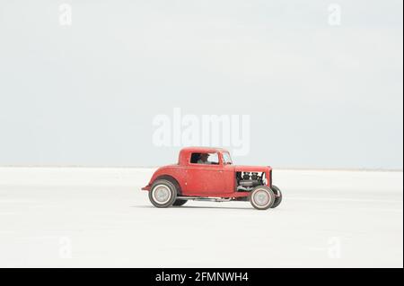 Geschwindigkeitsrennen in bonneville Stockfoto