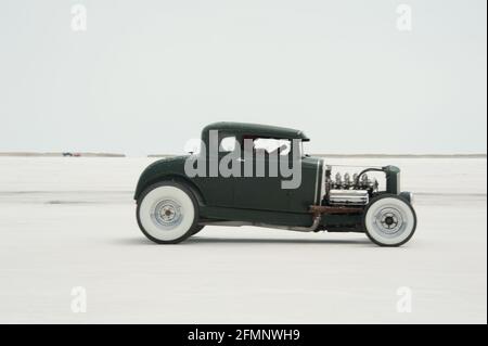 Geschwindigkeitsrennen in bonneville Stockfoto