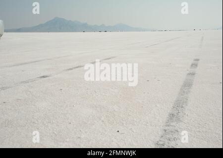 Geschwindigkeitsrennen in bonneville Stockfoto