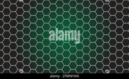 Realistischer sechseckiger Rasterhintergrund Vektordarstellung. 10 eps, Stock Vektor
