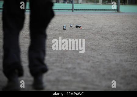 Boule, Petanque-Freizeitsport Stockfoto