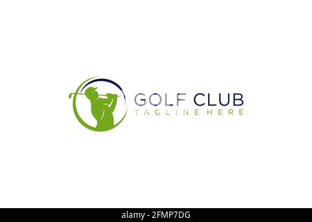 Golfclub-Symbole, Symbole, Elemente und Logo-Vektor. Stock Vektor