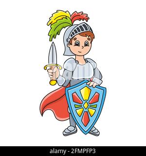 Cute Charakter. Bunte vektor Illustration. Cartoon Stil. Auf weissem Hintergrund. Design Element. Vorlage für ihr Design, Bücher, Aufkleber, Stock Vektor