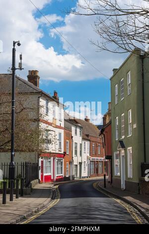 Harwich Stadt, Blick auf ein attraktives, anziehendes Gebäude an der Church Street im Zentrum der Altstadt von Harwich, Essex, England, Großbritannien Stockfoto