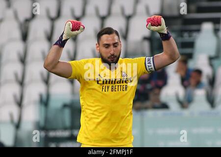 Gianluigi Donnarumma (AC Mailand) jubelte während des FC Juventus gegen AC Mailand, Spiel der italienischen Fußballserie A, Turin, - Foto .LiveMedia/Claudio Benedetto Stockfoto