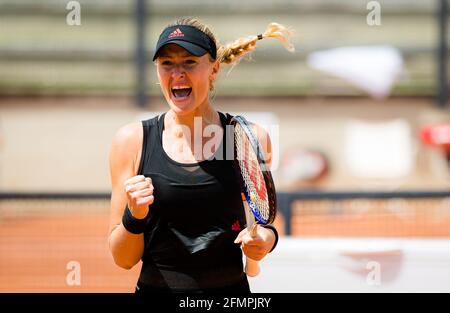 Rom, Italien. Mai 2021. Foro Italico in Rom, Italien, 11. Mai 2021, Kristina Mladenovic aus Frankreich in Aktion während der ersten Runde des 2021 Internazionali BNL d'Italia, WTA 1000 Tennisturniers am 11. Mai 2021 im Foro Italico in Rom, Italien - Foto Rob Prange / Spanien DPPI / DPPI / LiveMedia Kredit: Independent Photo Agency/Alamy Live News Stockfoto