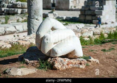 Hand von Hercules, Zitadellenhügel, Amman, Jordanien Stockfoto