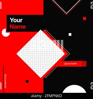 Geometrisches Banner für Social Media. Veröffentlichen Sie eine kreative Vorlage für Ihr Geschäftskonto. Legen Sie Ihre Inhalte Unter Den Hintergrund. Vektorgrafik Stock Vektor