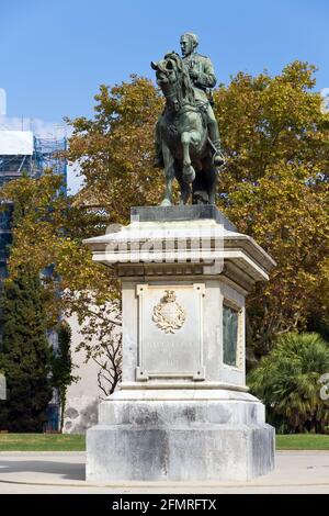 Die Statue des Generals Prim im Parc de la Ciutadella In Barcelona Stockfoto