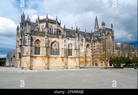 Kloster Batalha, Dominikanerkloster in der Gemeinde Batalha, Portugal Stockfoto