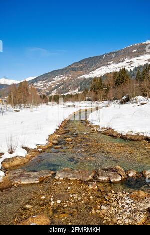 Der Bach Fiscalino im Tal von Fiscalina, Trentino-Südtirol, Italien Stockfoto