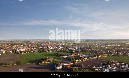 Luftaufnahme der Lutherstadt Wittenberg in Deutschland Stockfoto