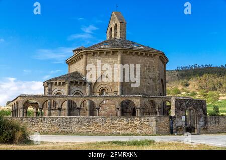 Ermita de Santa Maria de Eunate auf dem Weg nach Santiago De Compostela Stockfoto