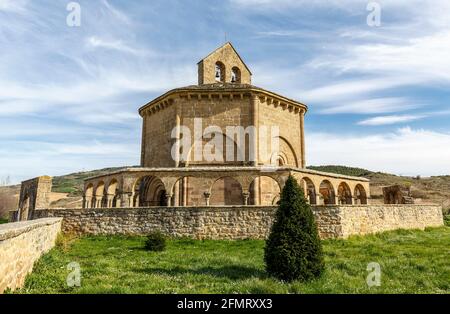 Ermita de Santa Maria de Eunate auf dem Weg nach Santiago De Compostela Stockfoto