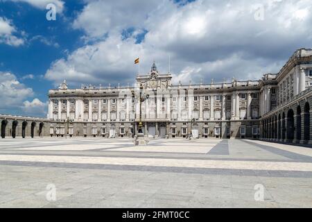 Königspalast Madrid. Real Madrid Palast namens Palacio de Oriente Stockfoto