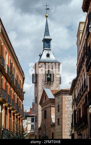 Kirche von San Gines de Arles an der Calle Arenal gelegen ist, ist es eine der ältesten Kirchen von Madrid - Spanien Stockfoto