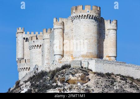 Penafiel Burg, Provinz Valladolid, Kastilien und Leon, Spanien Stockfoto