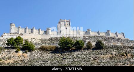 Penafiel Burg, Provinz Valladolid, Kastilien und Leon, Spanien Stockfoto