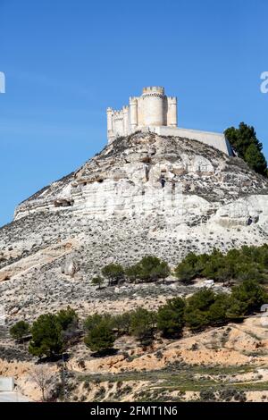 Penafiel Burg, Provinz Valladolid, Kastilien und Leon, Spanien Stockfoto