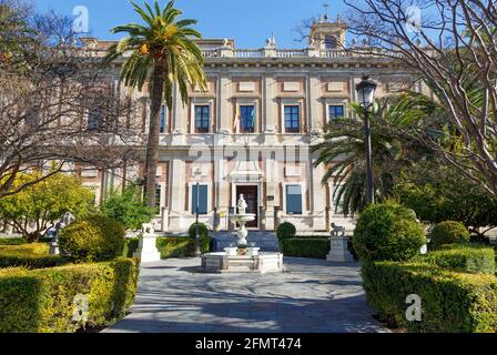 Allgemeine Archivo de Indias, Archivo General de Indias in Sevilla, Spanien Stockfoto