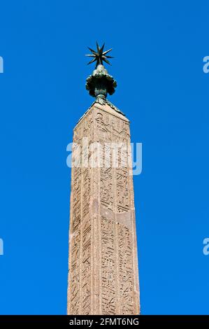 Obelisk von Pinciano, obelisco Pinciano, Pincio-Gärten, Rom, Italien Stockfoto