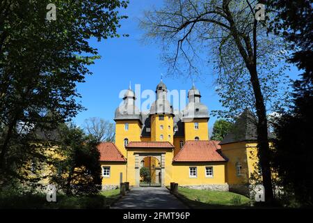 Schloss holte oder Holter Schloss, barockes Wasserschloss aus dem 17. Jahrhundert, Schloss Holte-Stukenbrock, Nordrhein-Westfalen, Deutschland Stockfoto