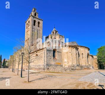 Kloster romanesque der SX .Sant Cugat del Valles. Katalonien Stockfoto