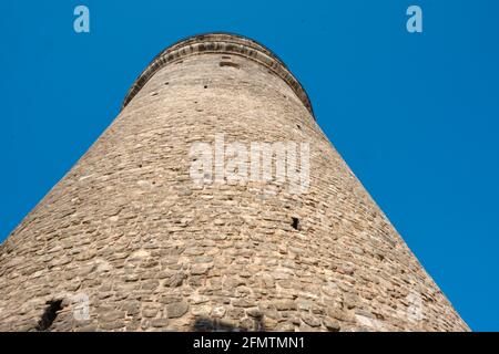 Galata Turm istanbul von genuesischen Matrosen für die Beobachtung von bosporus von konstantinopel gegründet. Foto, das am frühen Morgen aufgenommen wurde. Stockfoto