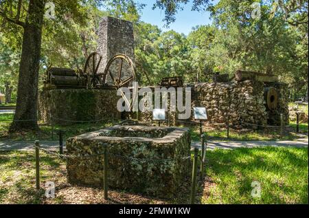 Yulee Sugar Mill Ruins Historic State Park - Homosassa, Florida, USA Stockfoto