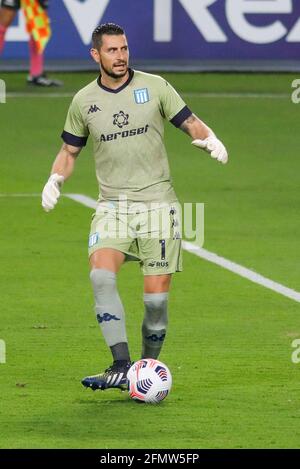 Lima, Peru. Mai 2021. G. Arias bei einem Spiel zwischen Sporting Cristal (PER) gegen Racing (ARG) beim Estádio Nacional del Peru in Lima, Peru. Spiel gültig für Gruppe E, vierte Runde der Gruppenphase von CONMEBOL Libertadores 2021. Kredit: Ricardo Moreira/FotoArena/Alamy Live Nachrichten Stockfoto