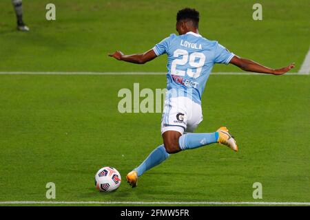 Lima, Peru. Mai 2021. N. Loyola bei einem Spiel zwischen Sporting Cristal (PER) gegen Racing (ARG) beim Estádio Nacional del Peru in Lima, Peru. Spiel gültig für Gruppe E, vierte Runde der Gruppenphase von CONMEBOL Libertadores 2021. Kredit: Ricardo Moreira/FotoArena/Alamy Live Nachrichten Stockfoto