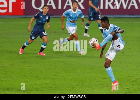 Lima, Peru. Mai 2021. W. Corozo während eines Spiels zwischen Sporting Cristal (PER) und Racing (ARG) spielte beim Estádio Nacional del Peru in Lima, Peru. Spiel gültig für Gruppe E, vierte Runde der Gruppenphase von CONMEBOL Libertadores 2021. Kredit: Ricardo Moreira/FotoArena/Alamy Live Nachrichten Stockfoto