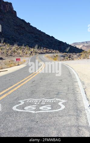 Cool Springs Station, an der Route 66 in Arizona. Dies wurde im Pixar-Film Cars dargestellt. Stockfoto