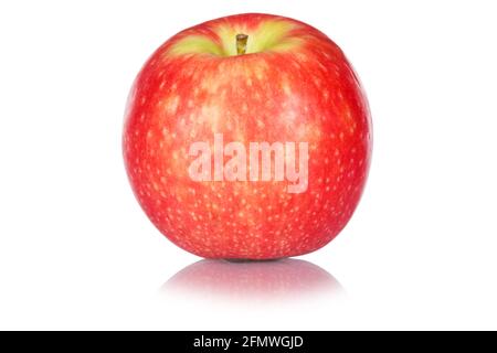 Rote Apfelfrüchte isoliert auf weißem Hintergrund Nahrung Stockfoto