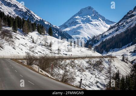 Fahrt nach Vent im Venter Tal in Tirol, Österreich Stockfoto