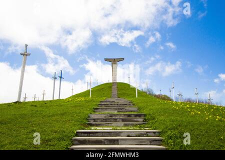Didgori-Denkmal in Didgori, Georgien. Famousn Wahrzeichen und Ort. Stockfoto