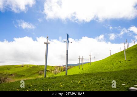Didgori-Denkmal in Didgori, Georgien. Famousn Wahrzeichen und Ort. Stockfoto