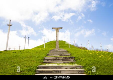 Didgori-Denkmal in Didgori, Georgien. Famousn Wahrzeichen und Ort. Stockfoto