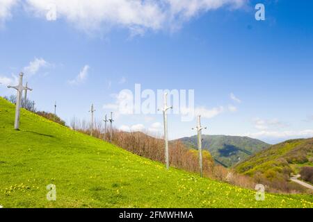 Didgori-Denkmal in Didgori, Georgien. Famousn Wahrzeichen und Ort. Stockfoto