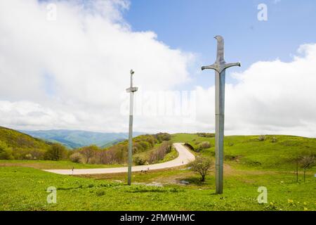 Didgori-Denkmal in Didgori, Georgien. Famousn Wahrzeichen und Ort. Stockfoto