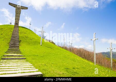 Didgori-Denkmal in Didgori, Georgien. Famousn Wahrzeichen und Ort. Stockfoto
