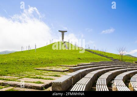 Didgori-Denkmal in Didgori, Georgien. Famousn Wahrzeichen und Ort. Stockfoto