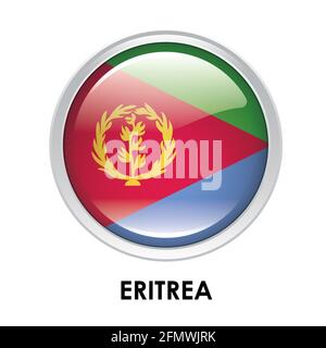 Runde Flagge von Eritrea Stockfoto