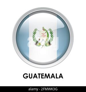 Runde Flagge von Guatemala Stockfoto