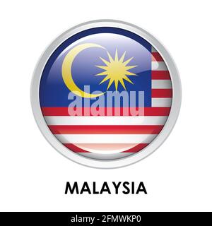 Runde Flagge von Malaysia Stockfoto