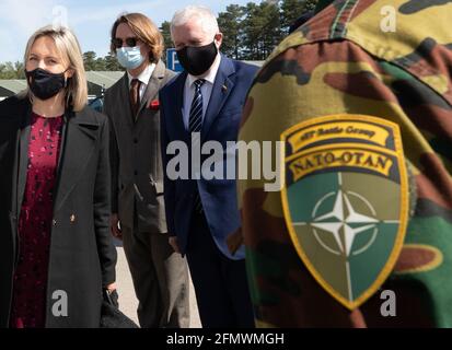 Verteidigungsminister Ludivine Dedonter im Bild bei einem Besuch der belgischen Soldaten in Vilnius, Litauen, am Mittwoch, den 12. Mai 2021. Die belgische Infanterie Stockfoto